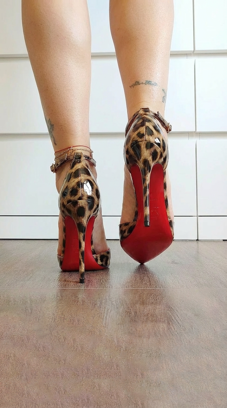 Animal Print With Red Details — back view