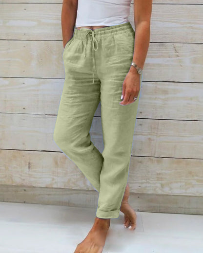 Rachel Drawstring Pants — close-up view