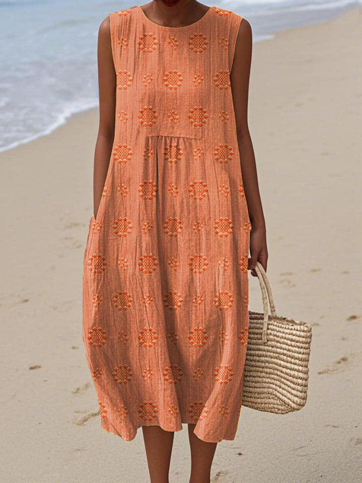 Beatrice Printed Maxi Dress — side view