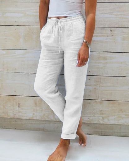 Rachel Drawstring Pants — side view
