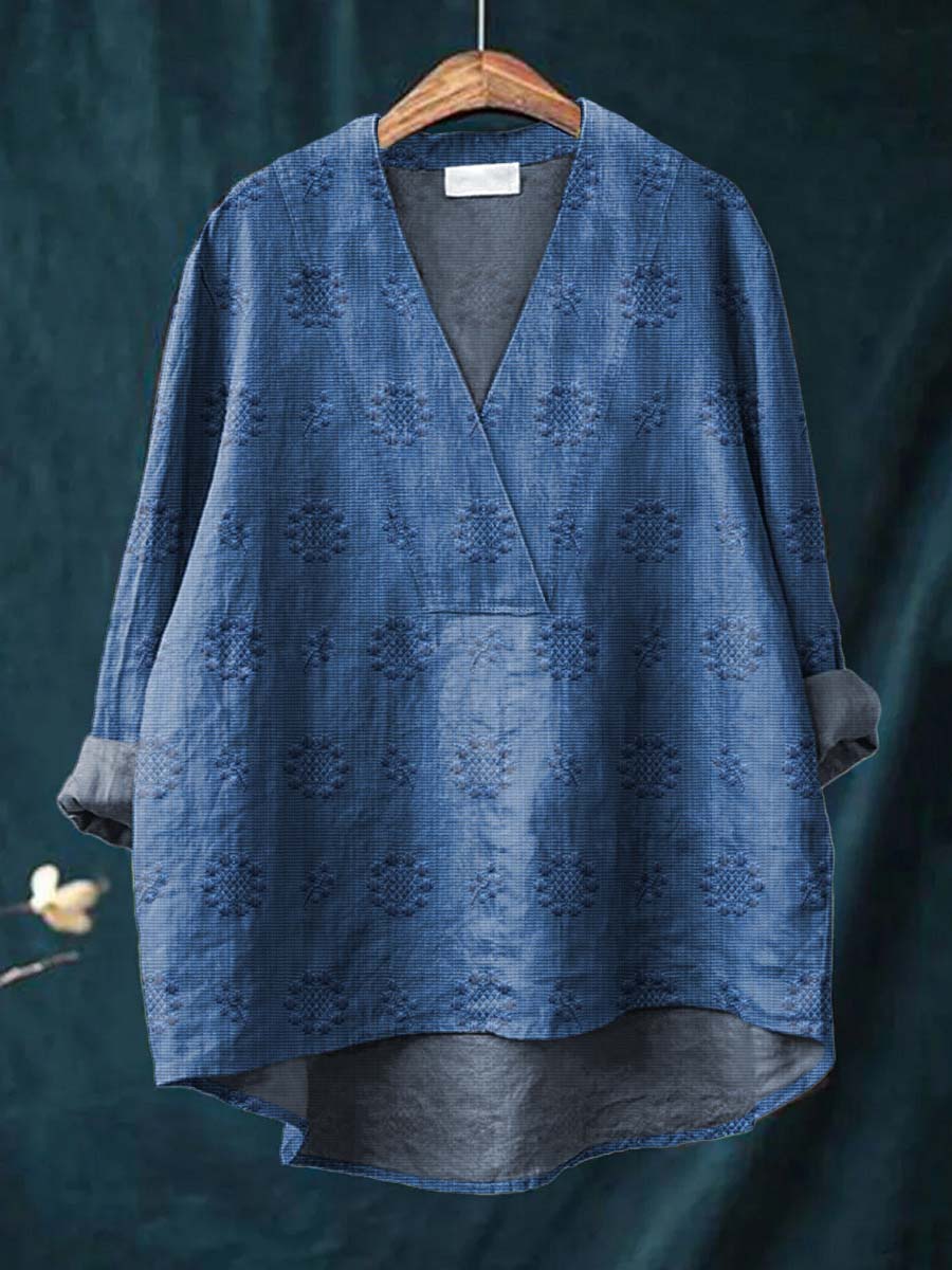 Cara Art Print Blouse — alternate view