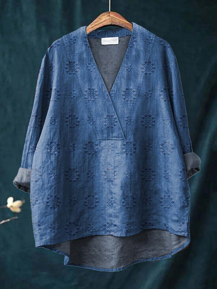 Cara Art Print Blouse — alternate view