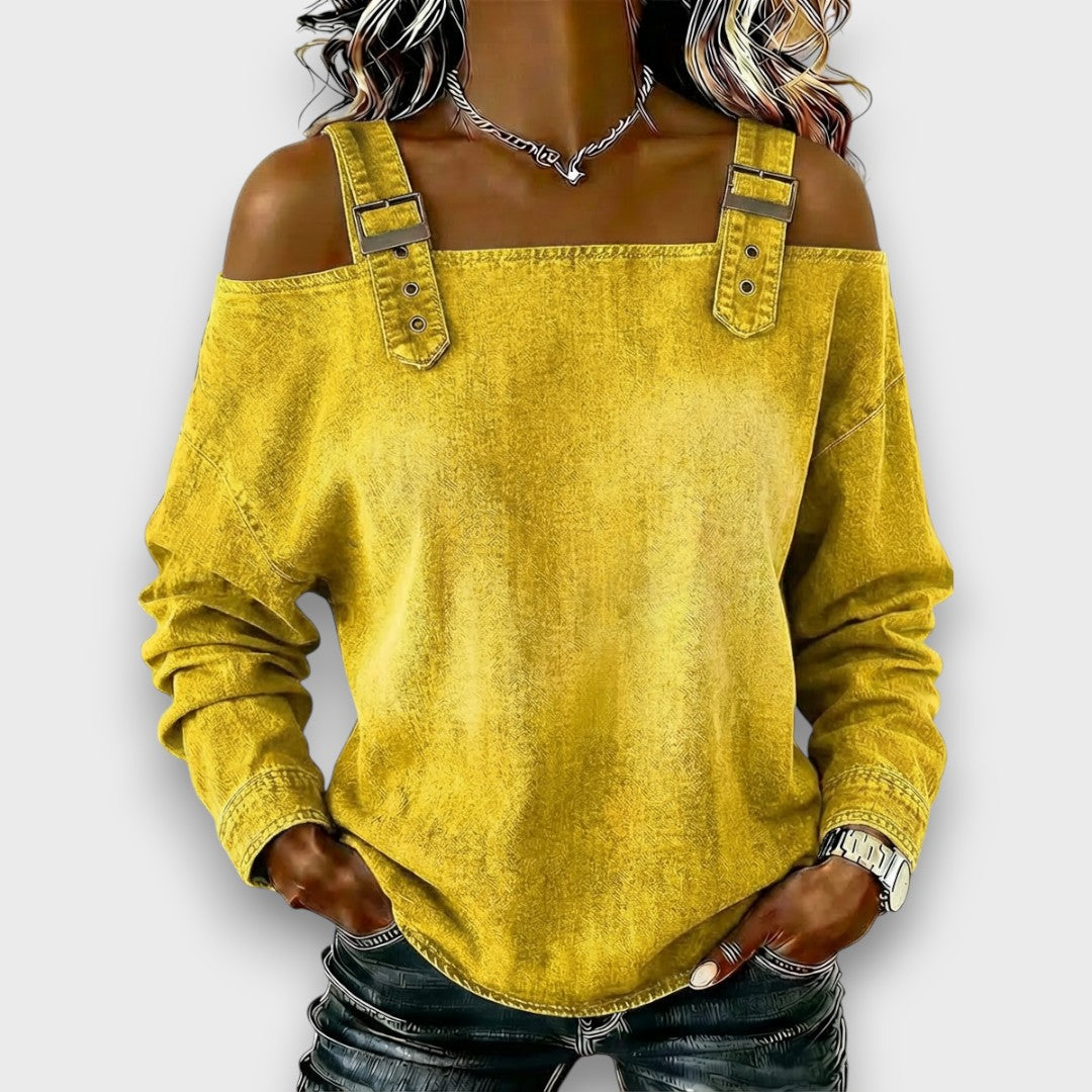 Elama Denim Top — alternate view