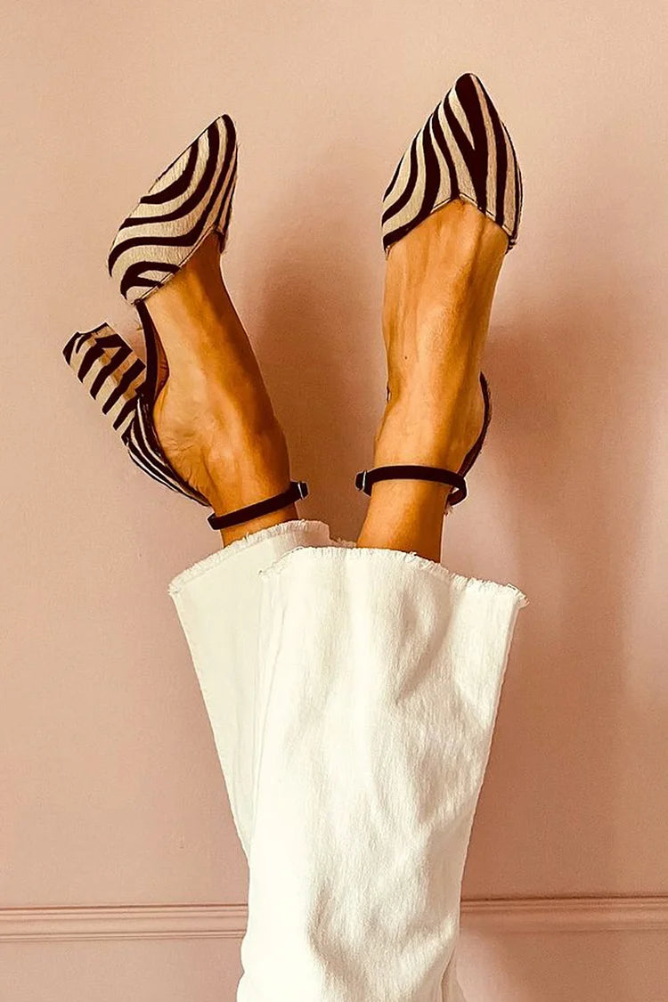 Zebra-Printed Pointed Toe — front view
