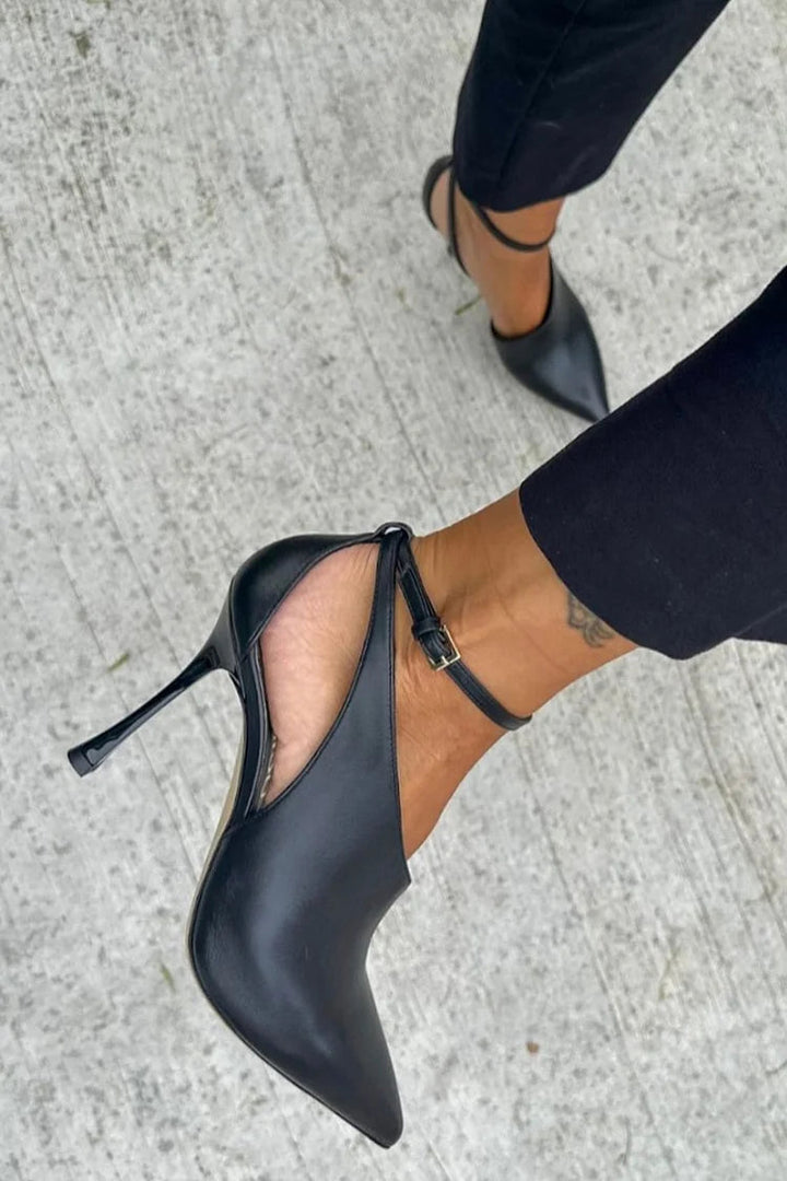 Pointed Toe With Ankle Strap — side view