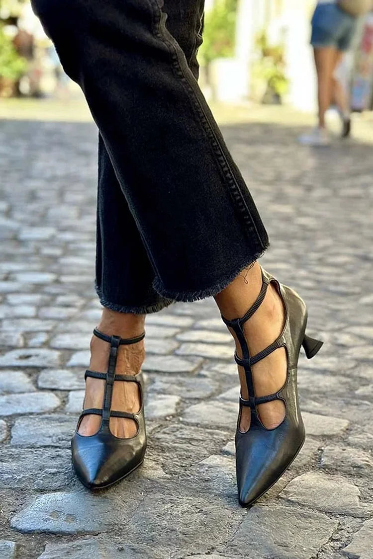 Elegant Pumps With Straps — front view