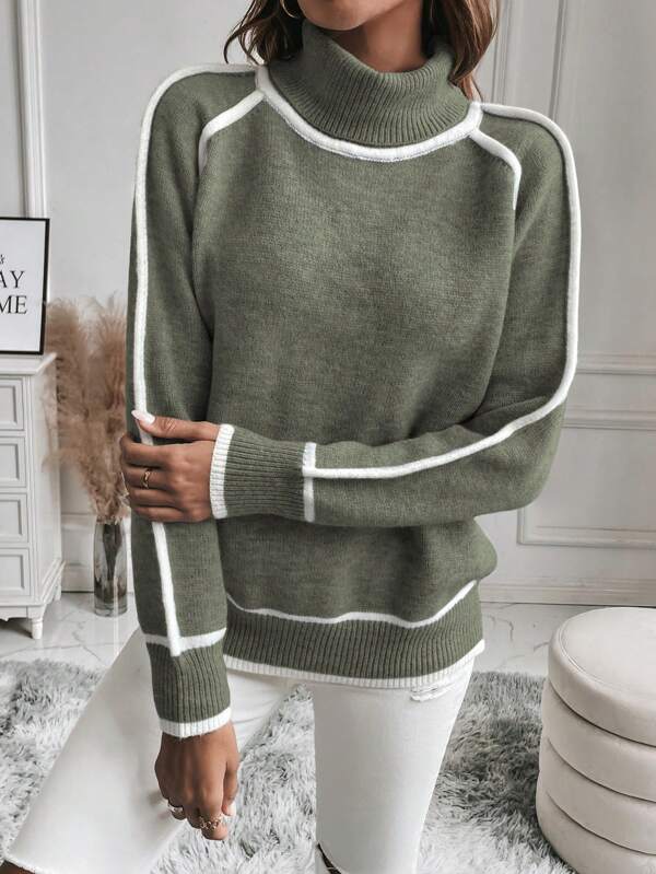 Lily Cozy Turtleneck Sweater — side view