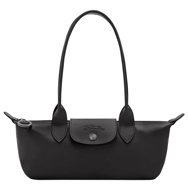 Longchamp Le Pliage Xtra M shoulder leather bag black – front view