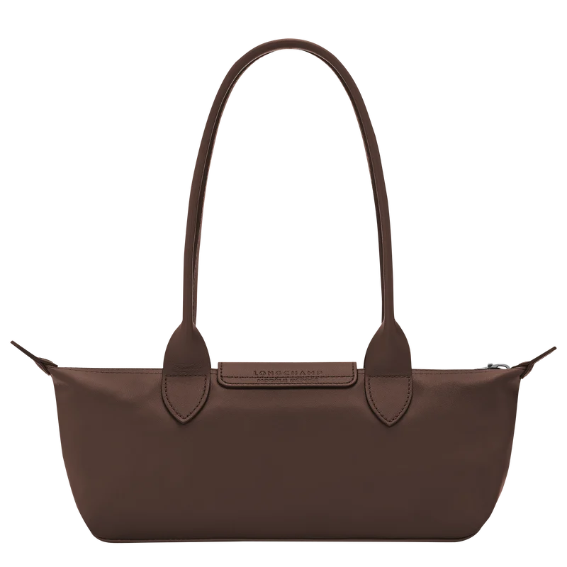 Le Pliage Xtra M mocha leather bag – adjustable shoulder strap