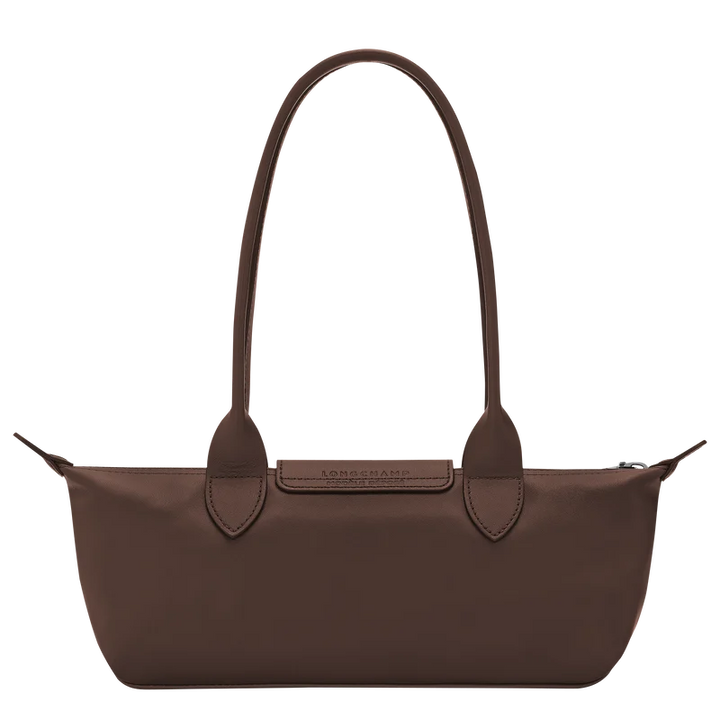 Le Pliage Xtra M mocha leather bag – adjustable shoulder strap