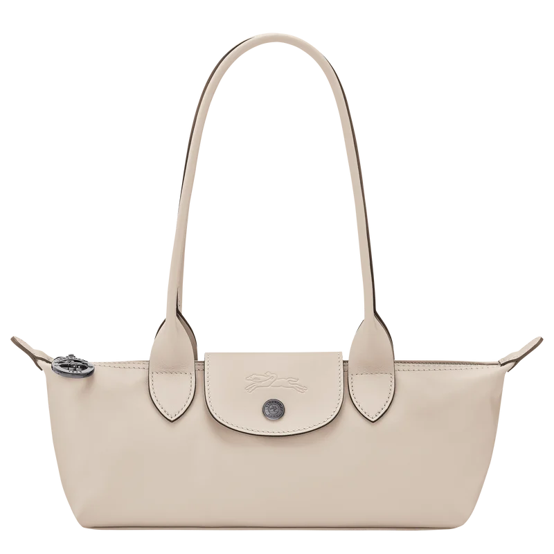 Longchamp Le Pliage Xtra M shoulder bag paper cream leather – front view