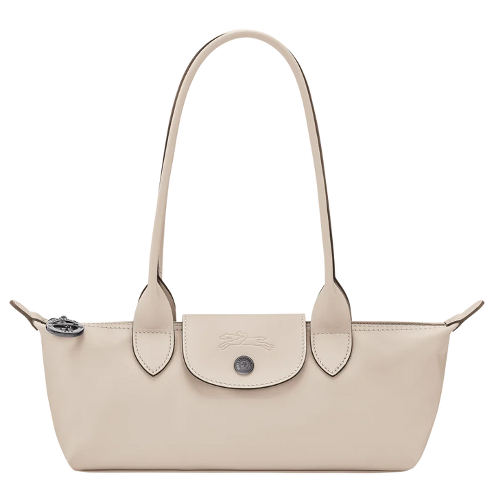 Longchamp Le Pliage Xtra M shoulder bag paper cream leather – front view