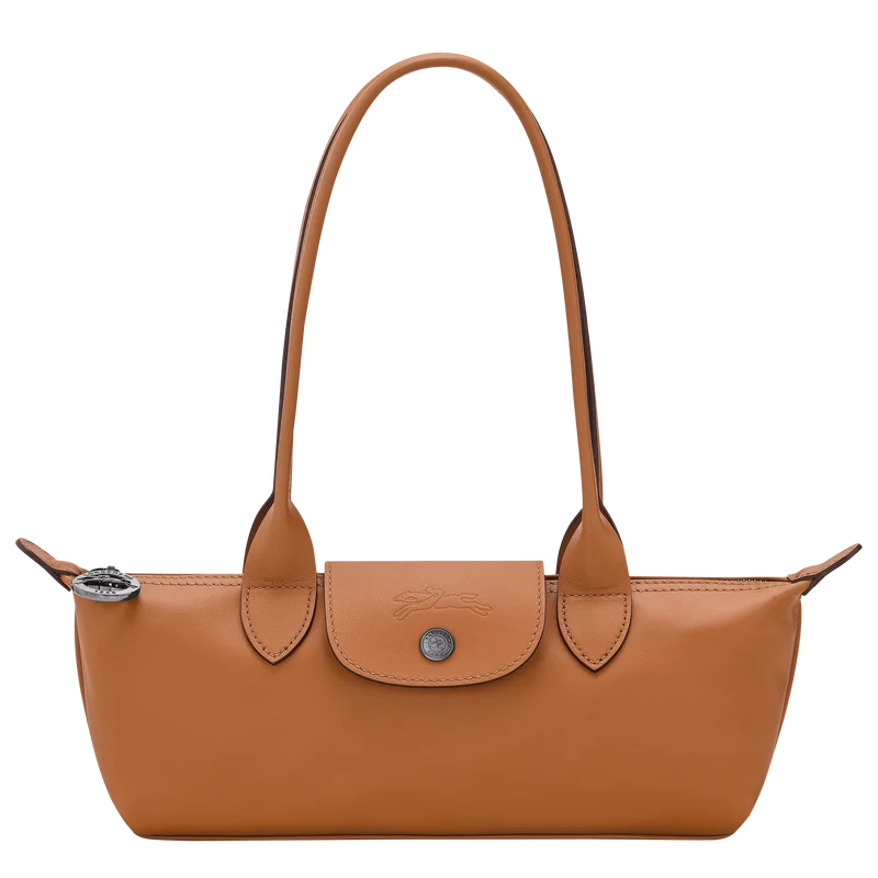 Longchamp Le Pliage Xtra M shoulder bag cashew tan leather – front view