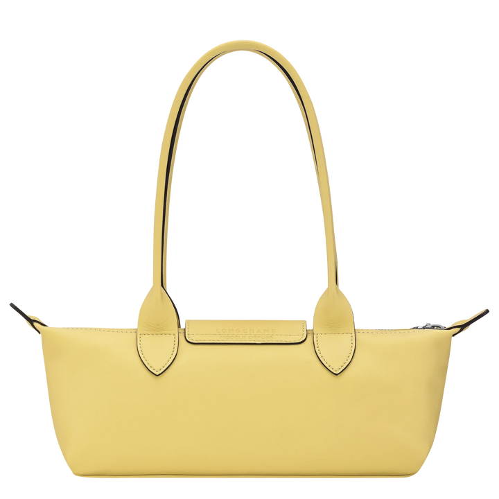 Longchamp Xtra M lime bag – secure zip and flap closure