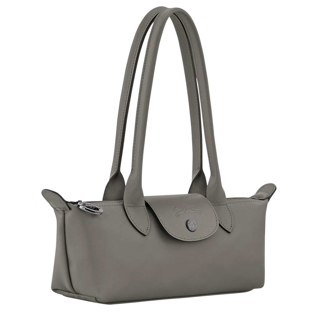 Longchamp Xtra M turtledove leather bag – zip closure detail