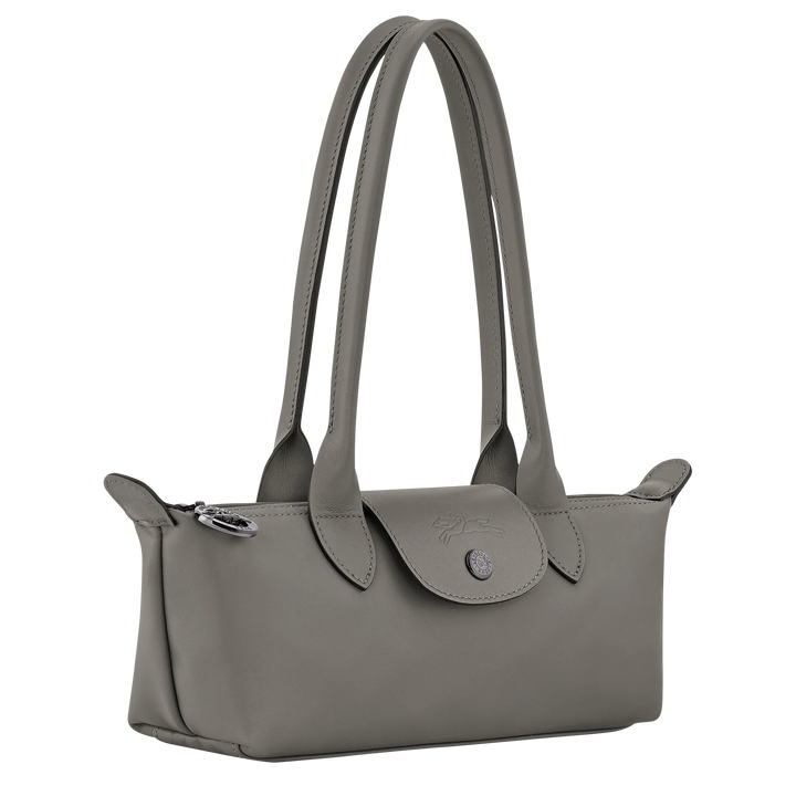 Longchamp Xtra M turtledove leather bag – zip closure detail