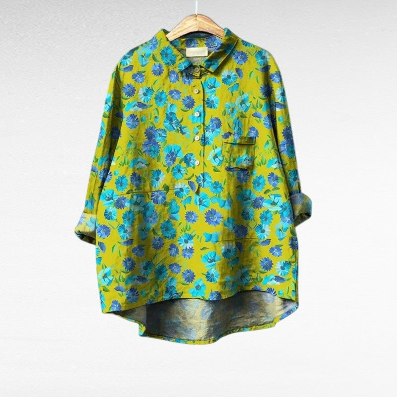 Axelle Colourful Summer Blouse — front view
