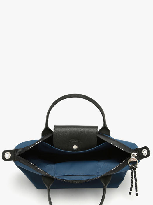 Longchamp Le Pliage Energy Small Crossbody Bag Dark Purple top handle view