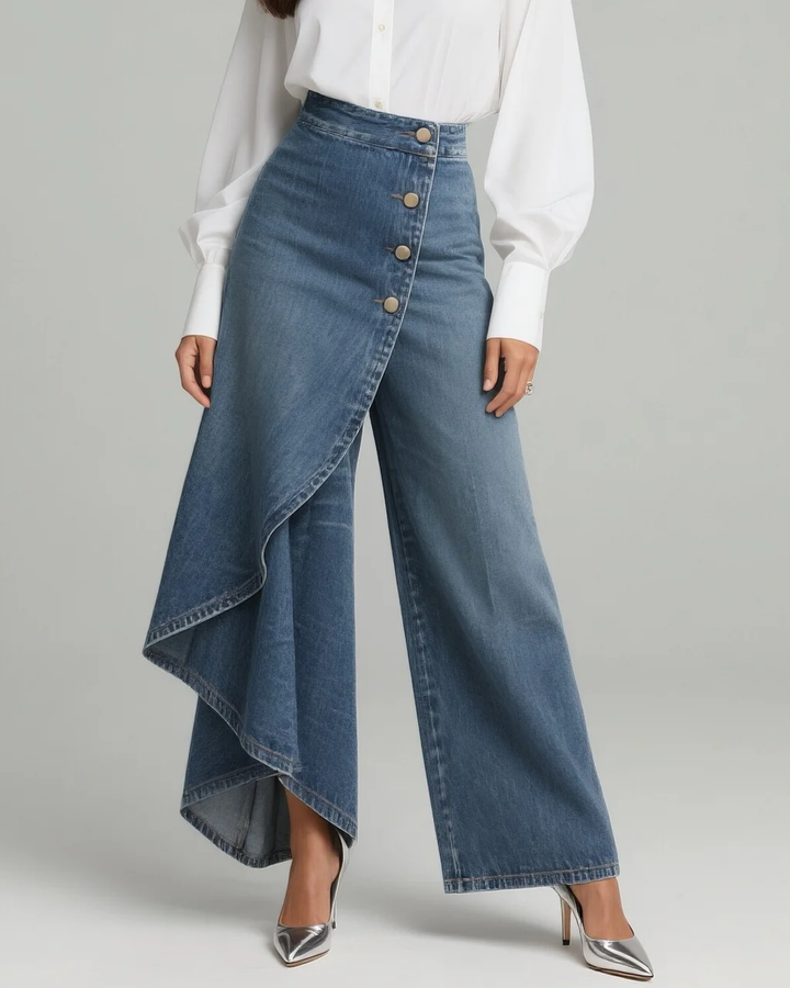 Calvra Denim Trousers — front view