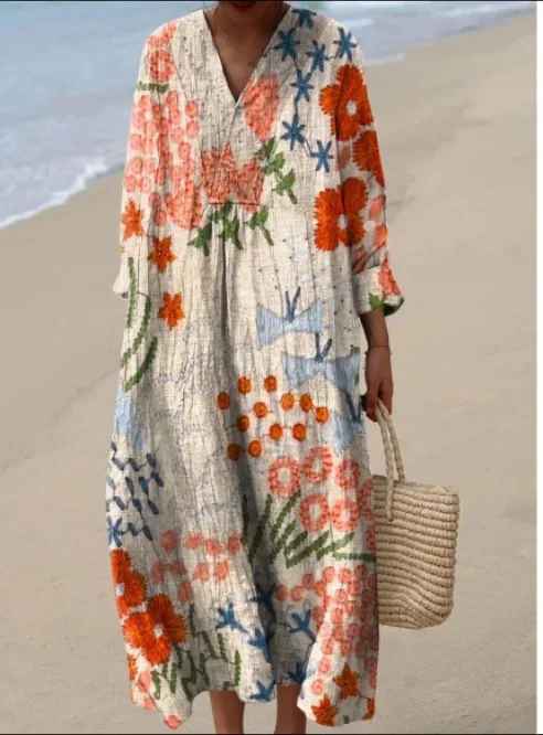 Ashley Vintage Maxi Dress — back view