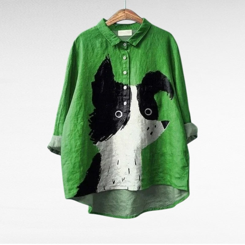Rebecca Colourful Summer Blouse — front view
