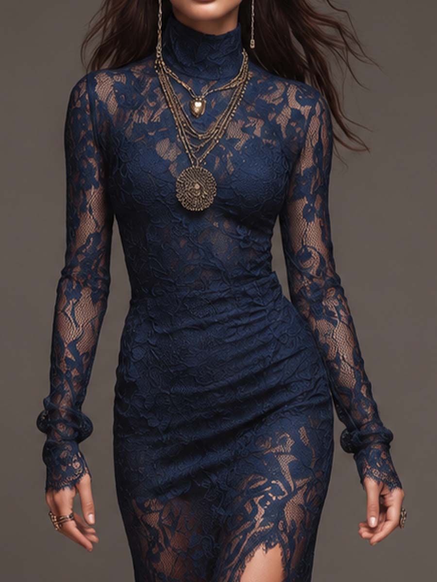 Bohemian lace midi dress styled outfit