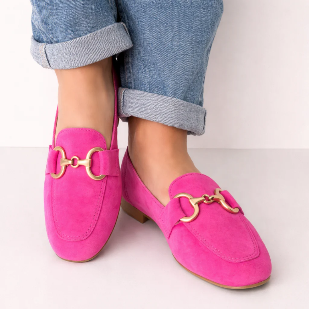 Elegant Loafers with Metal Detail — front view