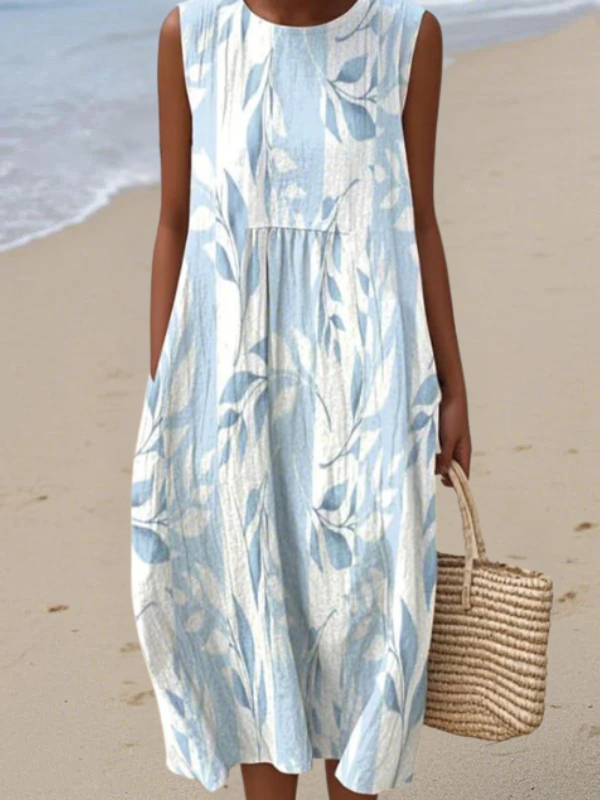 Joy Leafy Midi Dress Printed Maxi Dress — front view