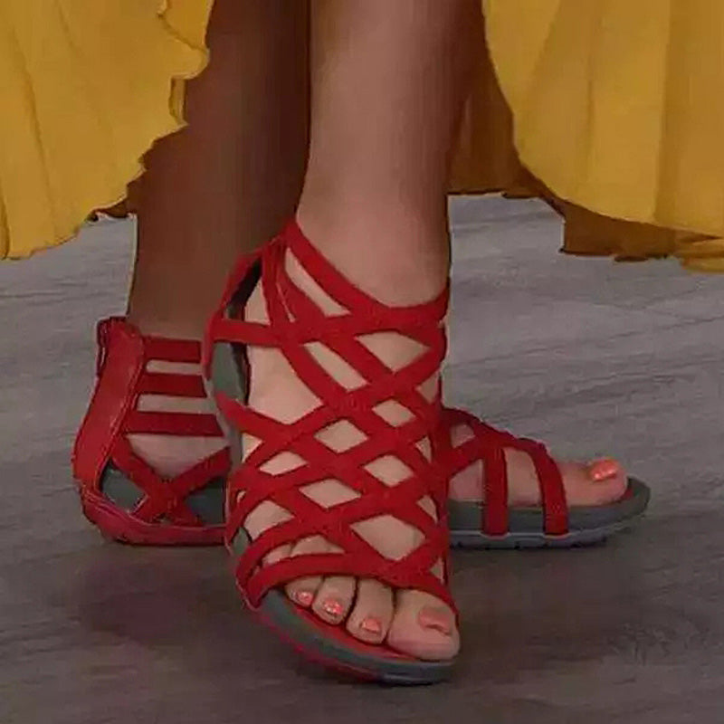 Ella Orthopedic Gladiator Sandals — top view