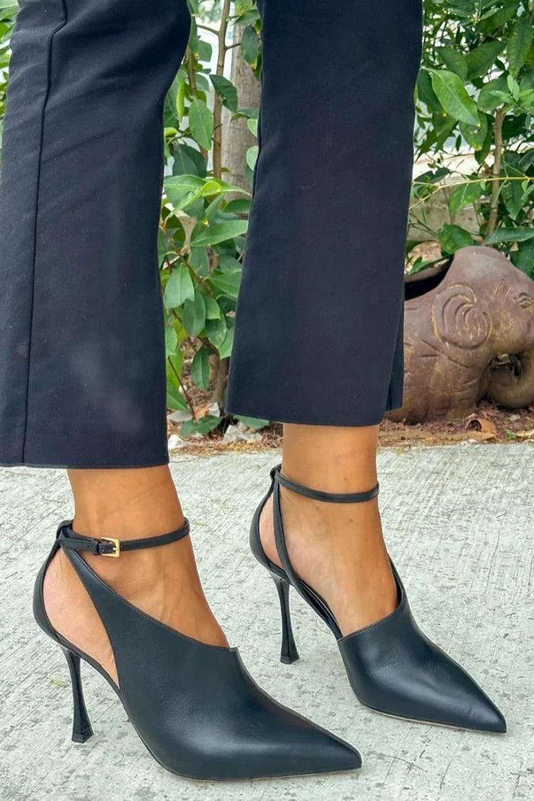Pointed Toe With Ankle Strap — front view