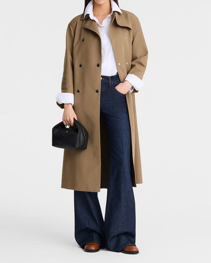 Women's Sophisticated Small Leather Carryall Bag