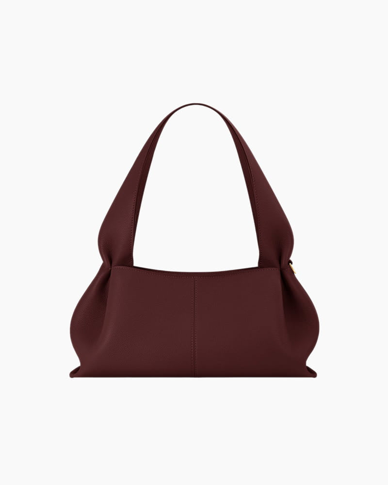 Modern Structured Calf Leather Hobo Bag