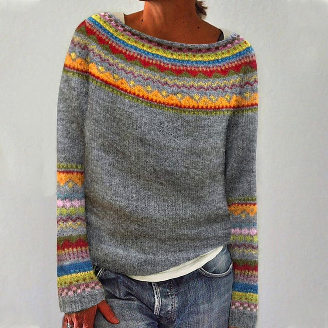 Olivia Cozy Retro Sweater — front view