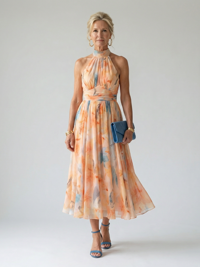 Elin Midi Dress — front view