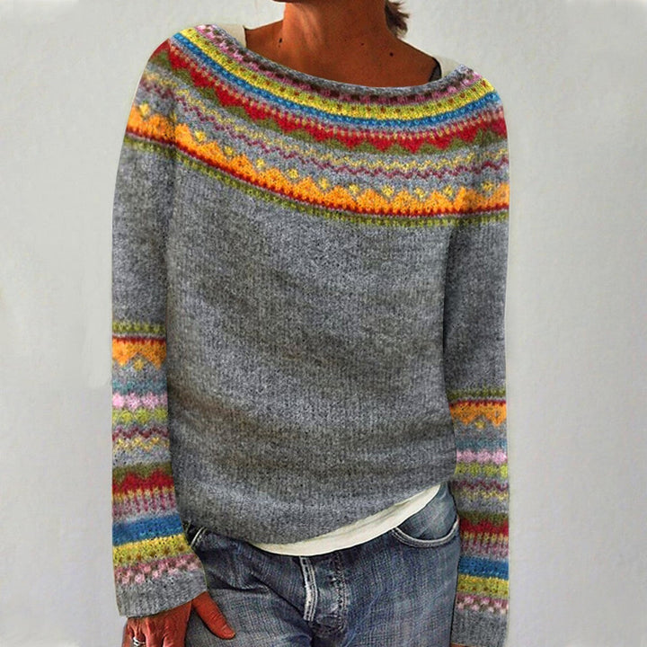 Emily Cozy Retro Sweater — front view