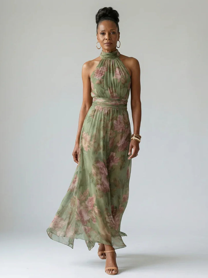 Aria Botanical Elegance Dress — close-up detail