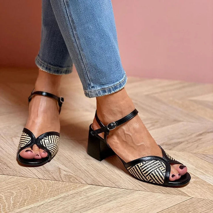 Woven Fabric Sandals — side view