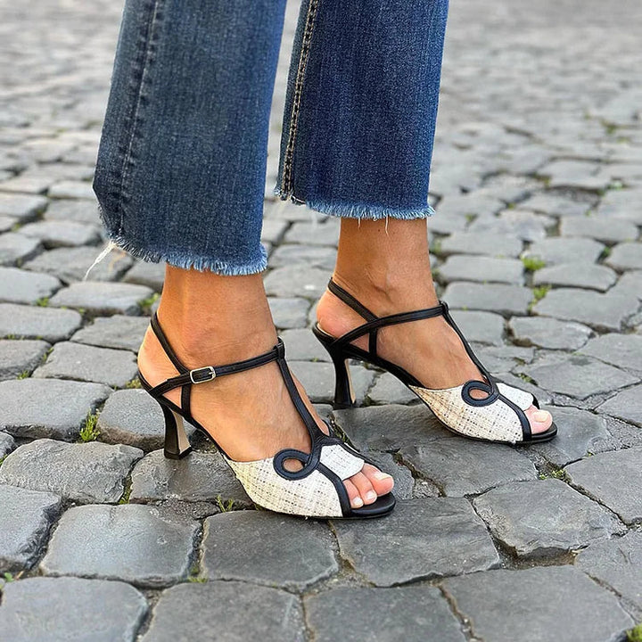 Medium Heel Sandals Retro — side view