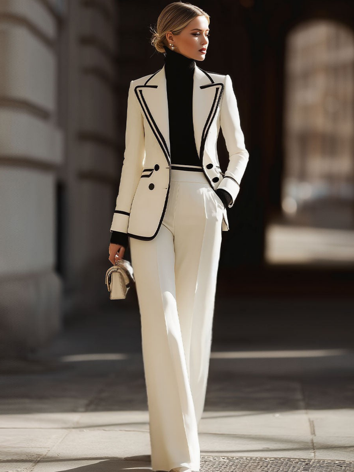 Hildegarda double-breasted suit set women – front view