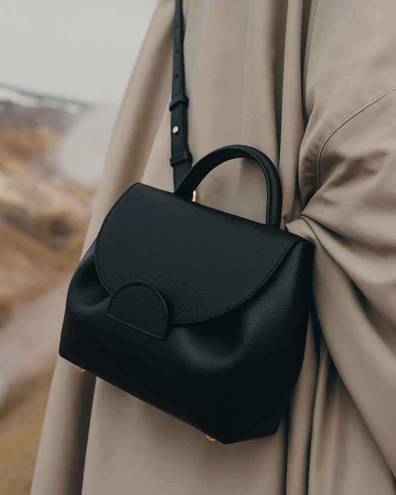 Textured Leather Top Handle Crossbody Satchel Bag