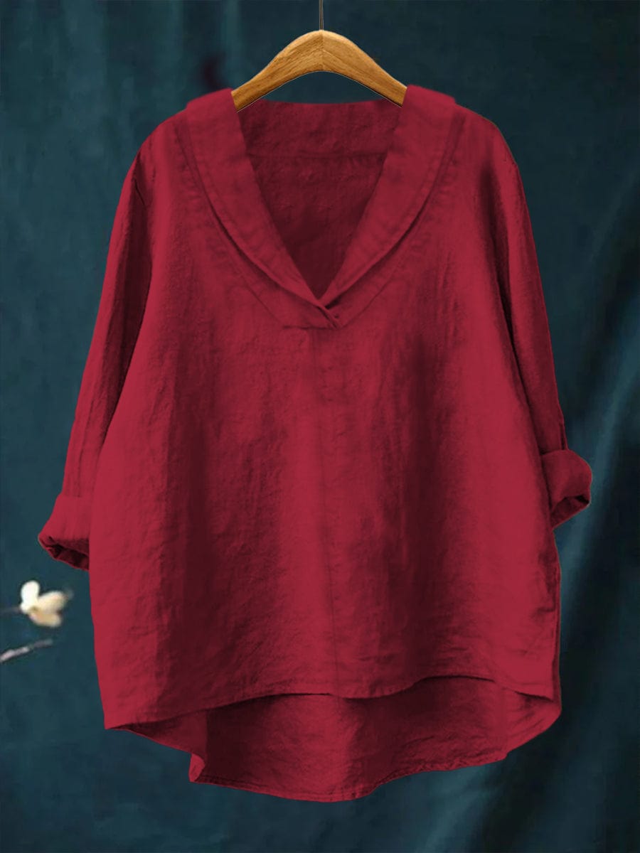 Samantha Art Print Blouse — back view