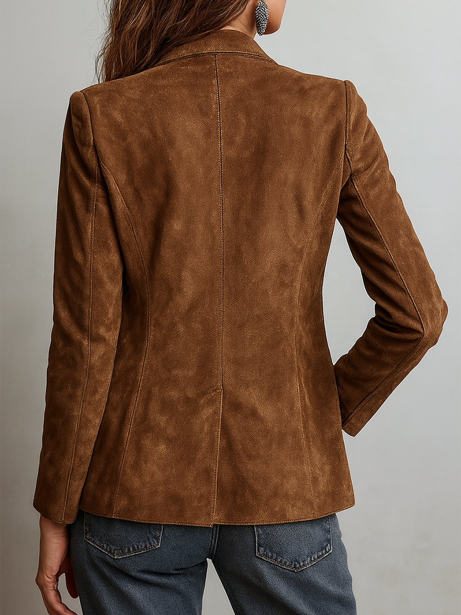 Eco suede jacket side view