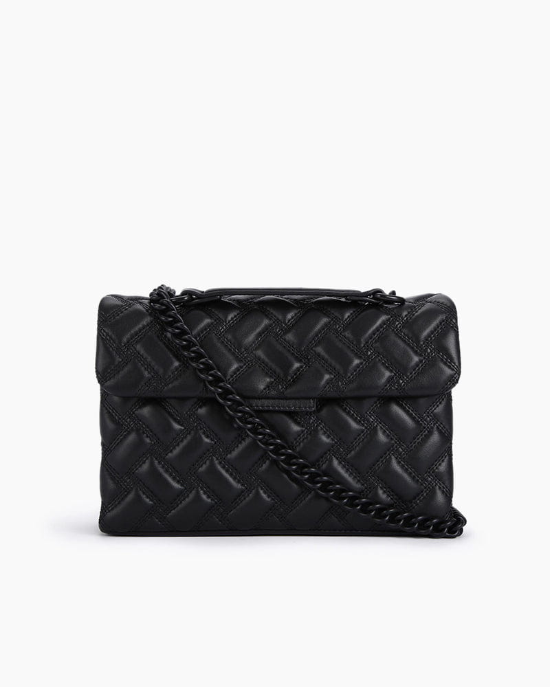 Women's Evening Gala Black Crystal Embellished Bag