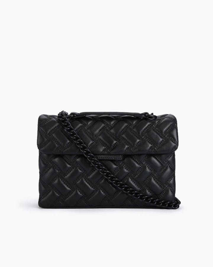 Women's Evening Gala Black Crystal Embellished Bag