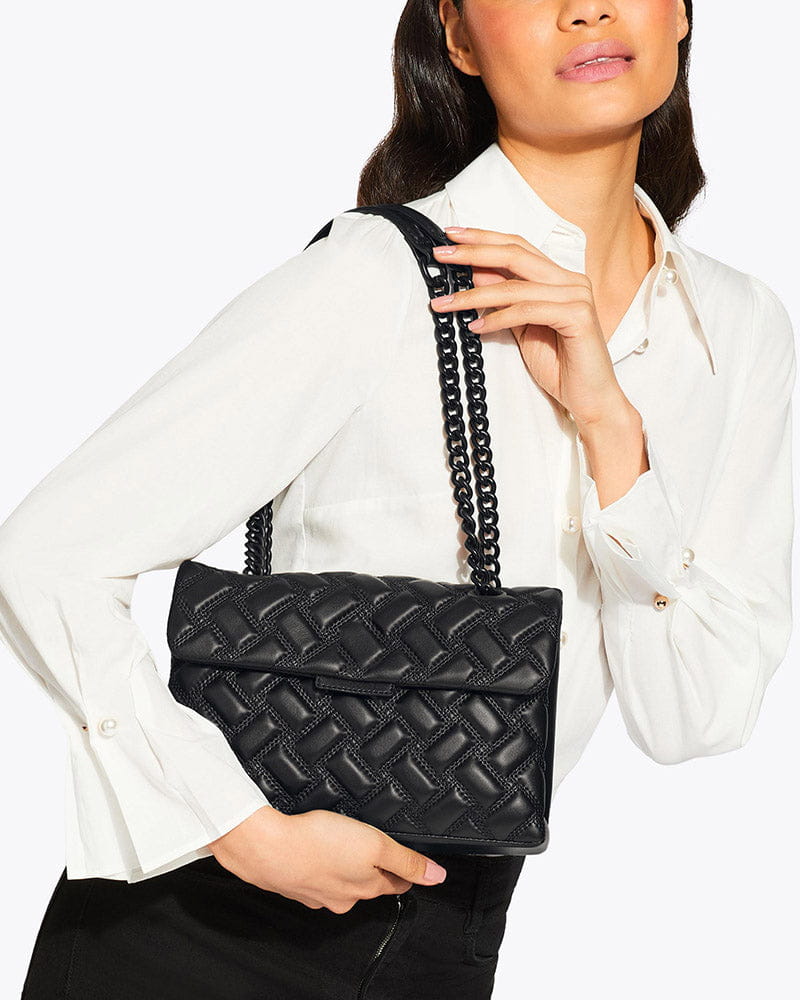 Women's Evening Gala Black Crystal Embellished Bag