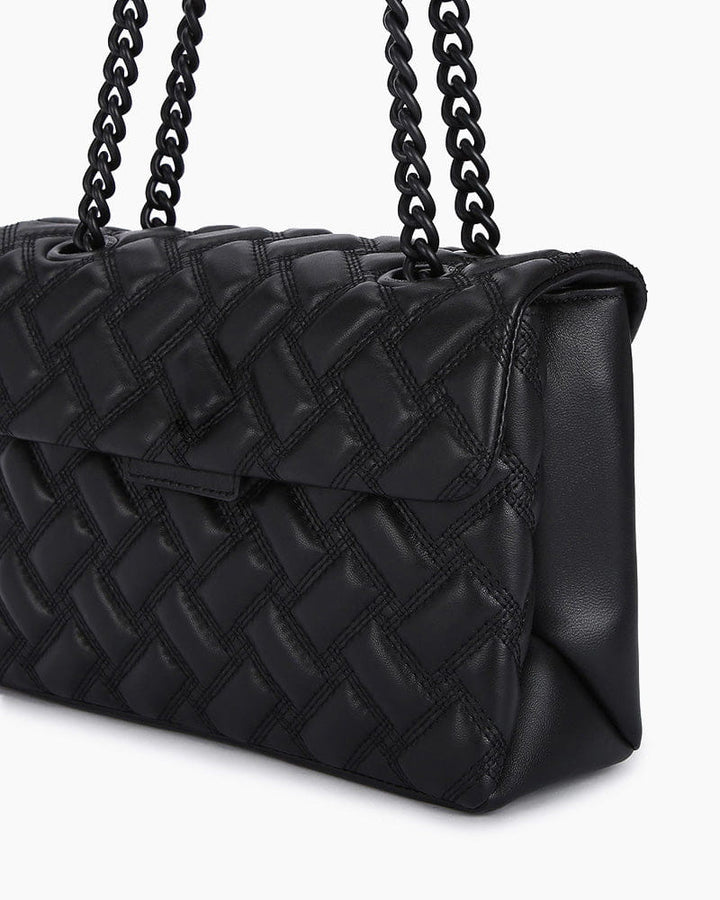 Women's Evening Gala Black Crystal Embellished Bag
