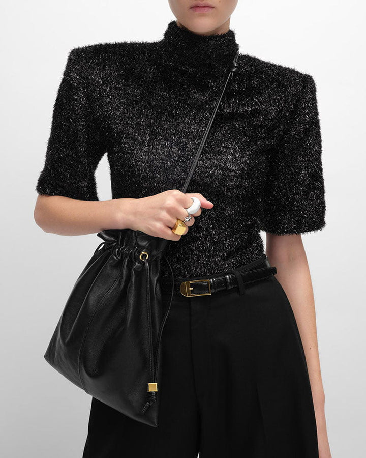 Women's Airport Outfit Trendy Drawstring Crystal Pouch