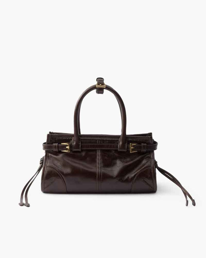 Women's Airport Look Elegant Buckle Leather Tote