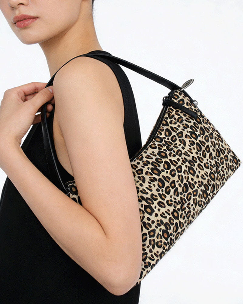 Women's Daily Office Animal Print Horsehair Underarm Bag