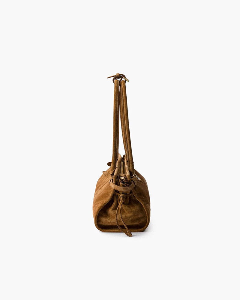 Elegant Rectangular Suede Tote with Zipper Closure